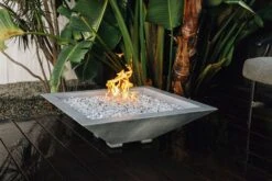 TrueFlame Lavelle Stainless Steel Square Fire Bowl -Fire Pits Shop trueflame lavelle stainless steel square fire bowl 68