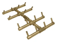 Warming Trends 15 X 11 Inch Crossfire Double Tree Fire Pit Burner With Flex Line - 160,000 BTU