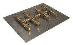 Warming Trends 22' X 17' Double Tree-Style Brass Fire Pit Kit -160,000 BTU