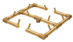 Warming Trends 24 Inch Crossfire Square Fire Pit Kit With Flex Line - 120,000 BTU