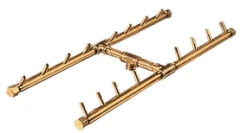 Warming Trends 24 X 9 Inch Crossfire H-Style Fire Pit Burner With Flex Line - 160,000 BTU