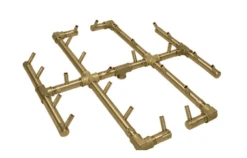 Warming Trends 30 Inch Crossfire Square Fire Pit Kit With Flex Line - 240,000 BTU