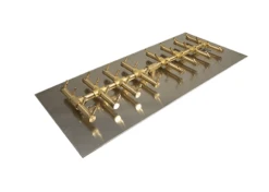 Warming Trends 41' X 18' Double Tree-Style Brass Fire Pit Kit - 320,000 BTU