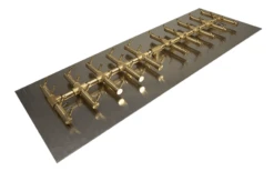 Warming Trends 50' X 18' Double Tree-Style Brass Fire Pit Kit - 400,000 BTU