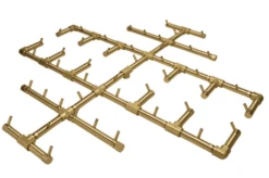 Warming Trends 60 Inch Crossfire Square Fire Pit Kit With Flex Line - 450,000 BTU