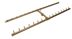 Warming Trends 62 X 25 Inch Crossfire H-Style Fire Pit Burner With Flex Line - 340,000 BTU